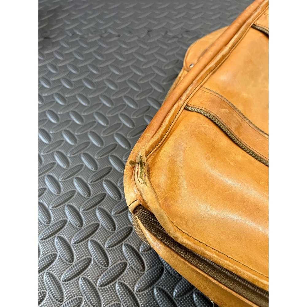 VTG Hartmann Expandable Leather Luggage Carry On Laptop Shoulder Messenger Bag - Picture 7 of 16